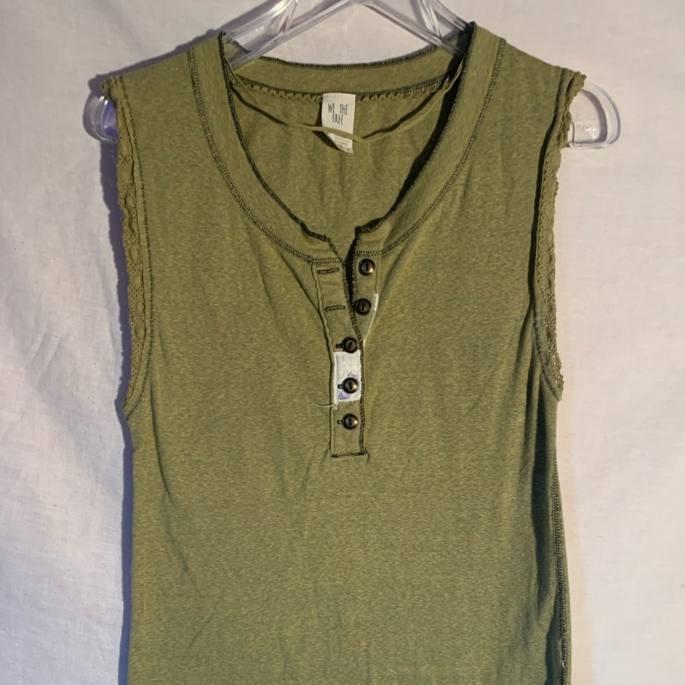We The Free, Free People Button Down Boho Tank